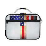 American Christian Cross Flag Print Briefcase Bible Bag