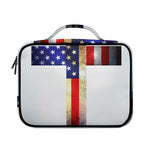 American Christian Cross Flag Print Briefcase Bible Bag
