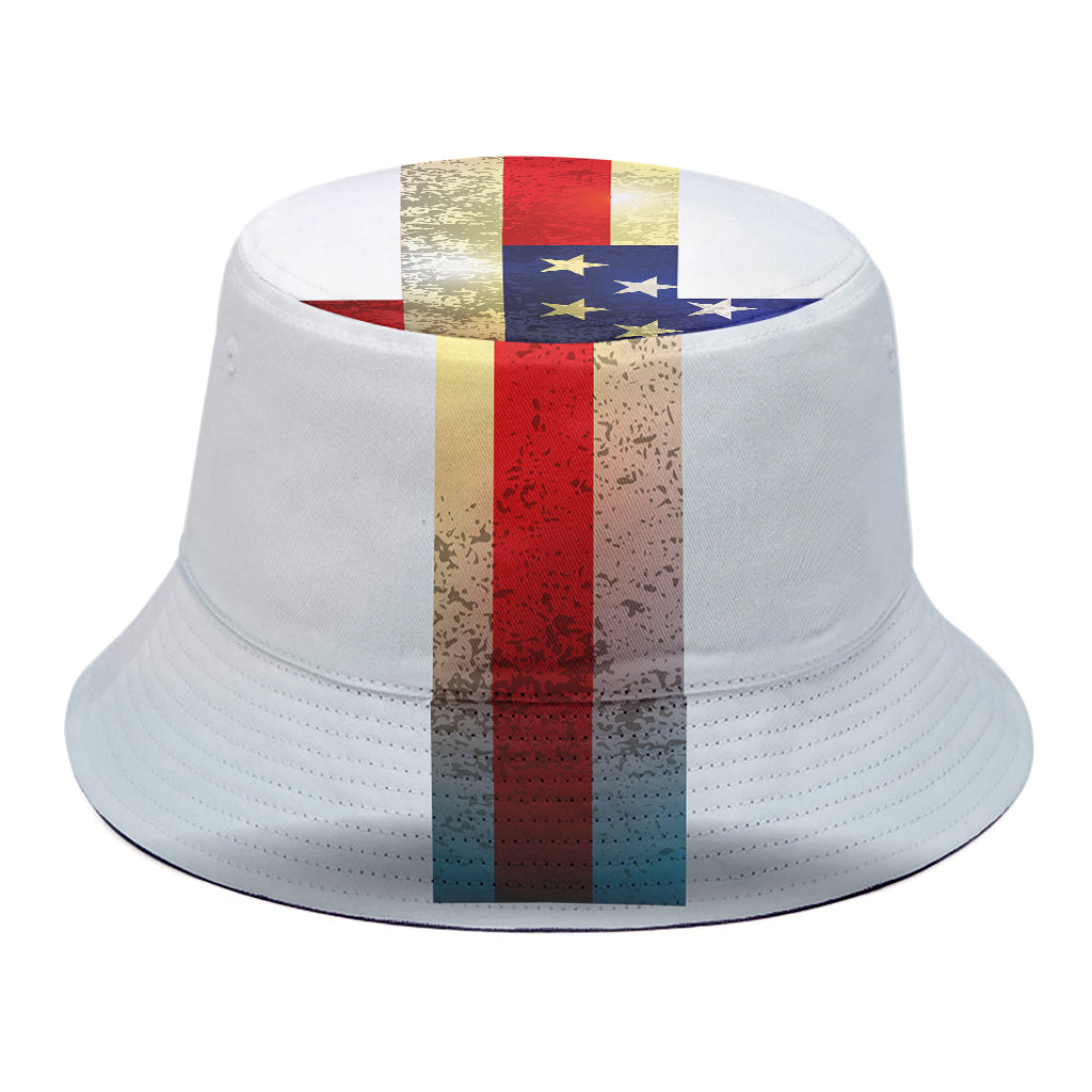 American Christian Cross Flag Print Bucket Hat