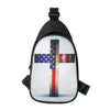 American Christian Cross Flag Print Chest Bag