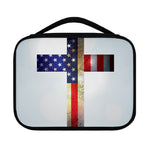 American Christian Cross Flag Print Classic Bible Case