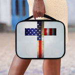 American Christian Cross Flag Print Classic Bible Case