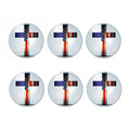 American Christian Cross Flag Print Coaster Set