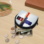 American Christian Cross Flag Print Coin Purse
