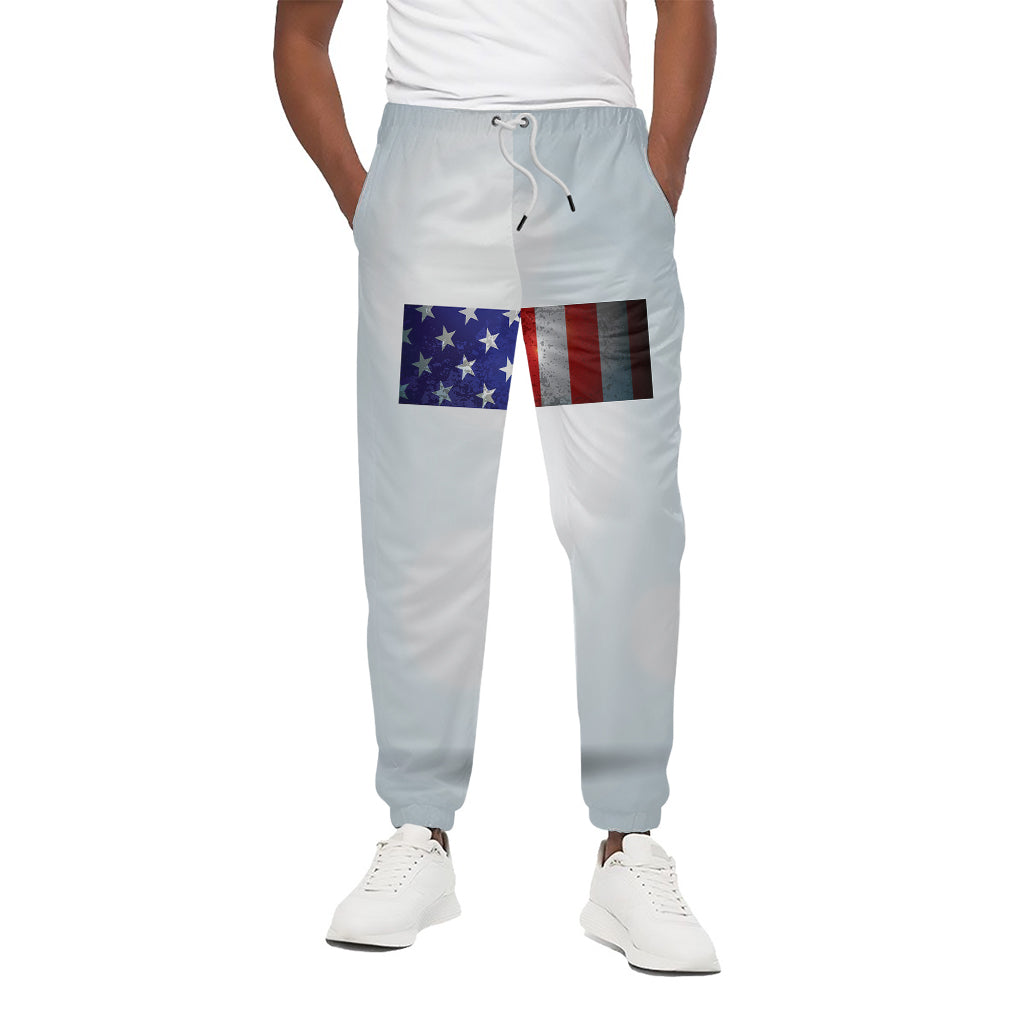 American Christian Cross Flag Print Cotton Pants