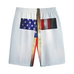 American Christian Cross Flag Print Cotton Shorts