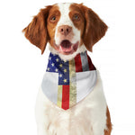 American Christian Cross Flag Print Dog Bandana