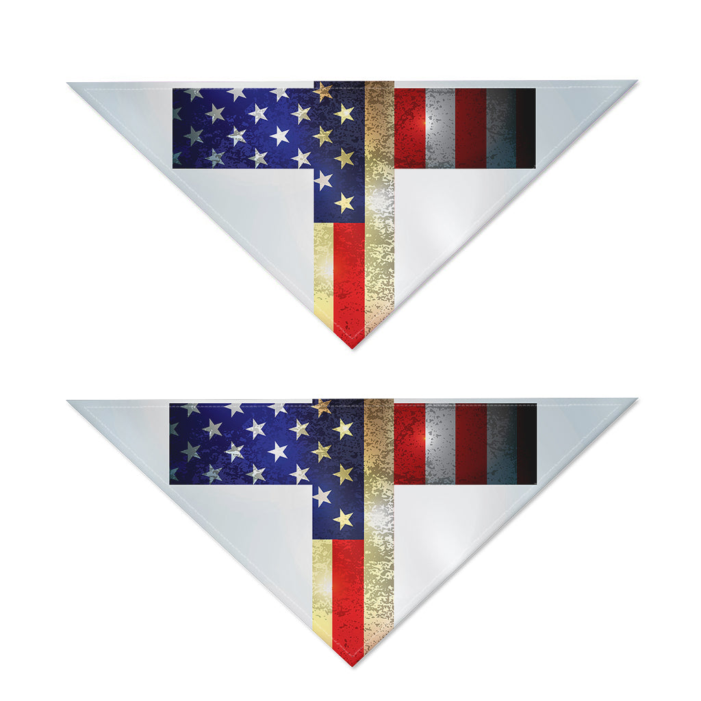 American Christian Cross Flag Print Dog Bandana