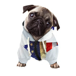 American Christian Cross Flag Print Dog Zip Up Hoodie