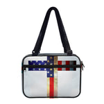 American Christian Cross Flag Print Double Strap Bible Bag