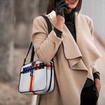 American Christian Cross Flag Print Double Strap Bible Bag