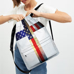 American Christian Cross Flag Print Drawstring Backpack