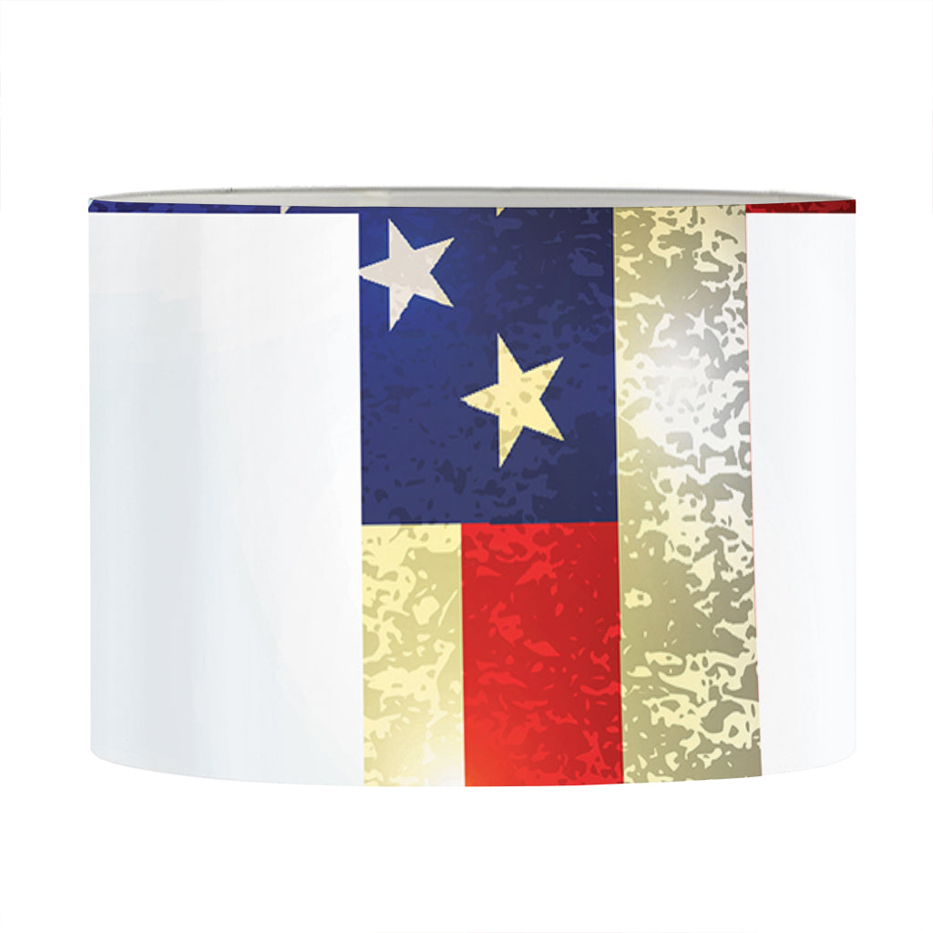 American Christian Cross Flag Print Drum Lamp Shade