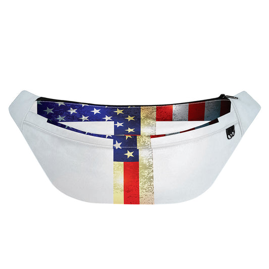American Christian Cross Flag Print Fanny Pack