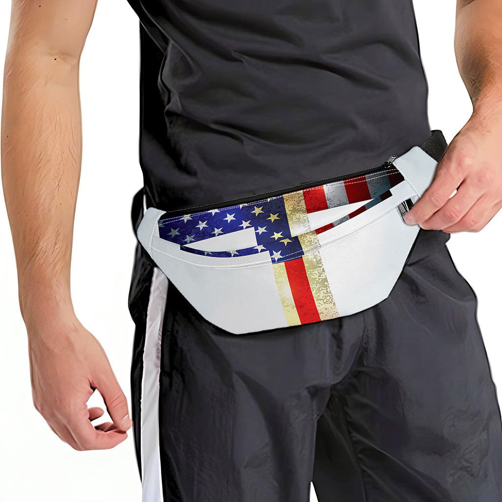 American Christian Cross Flag Print Fanny Pack