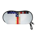 American Christian Cross Flag Print Glasses Case