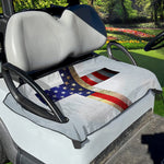 American Christian Cross Flag Print Golf Cart Seat Cover