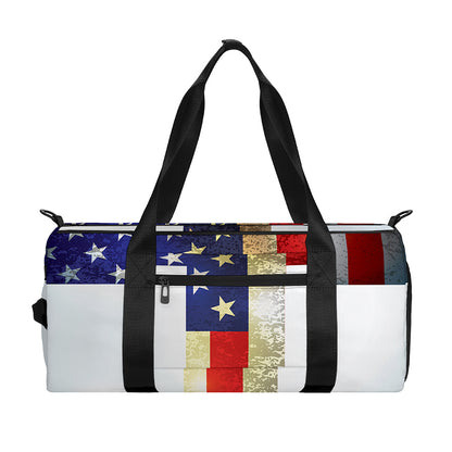 American Christian Cross Flag Print Gym Bag