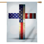 American Christian Cross Flag Print House Flag