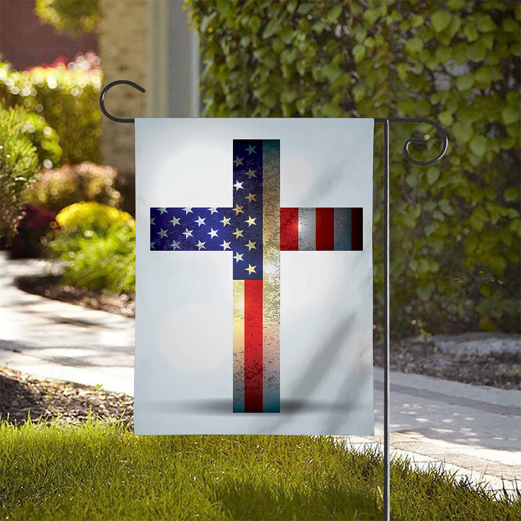 American Christian Cross Flag Print House Flag