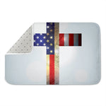 American Christian Cross Flag Print Indoor Door Mat