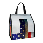 American Christian Cross Flag Print Insulated Lunch Tote