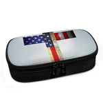 American Christian Cross Flag Print Insulin Cooler Travel Case