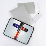 American Christian Cross Flag Print Laptop Sleeve