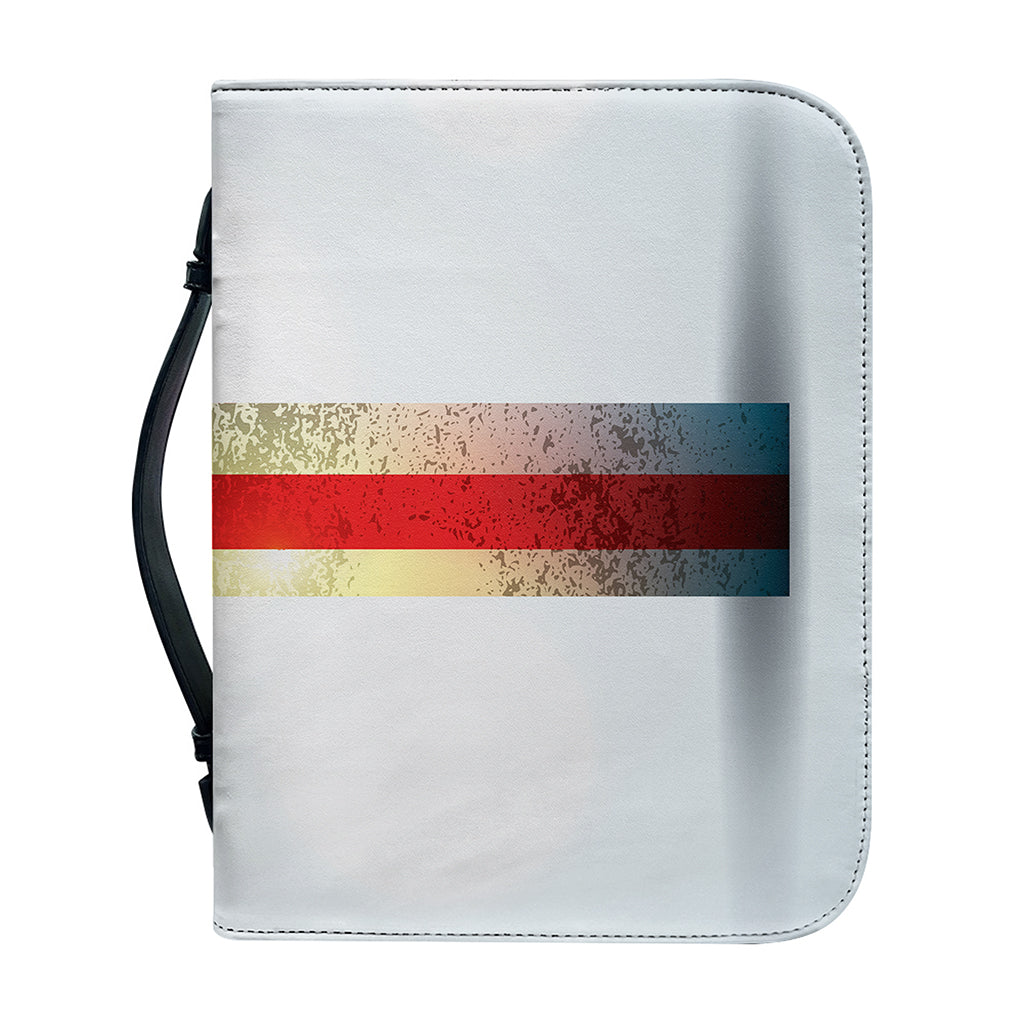 American Christian Cross Flag Print Leather Bible Cover