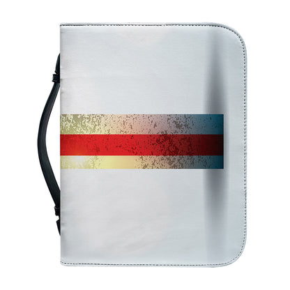 American Christian Cross Flag Print Leather Bible Cover