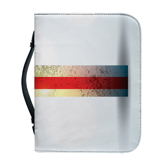 American Christian Cross Flag Print Leather Bible Cover