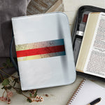 American Christian Cross Flag Print Leather Bible Cover
