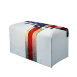 American Christian Cross Flag Print Leather Tissue Box Cover