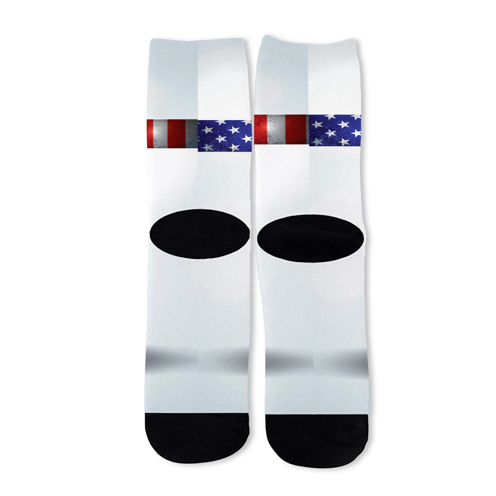 American Christian Cross Flag Print Long Socks