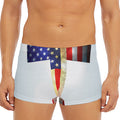 American Christian Cross Flag Print Men's Short Boxer Briefs