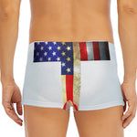 American Christian Cross Flag Print Men's Short Boxer Briefs