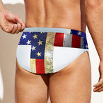 American Christian Cross Flag Print Men's Swim Briefs