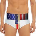American Christian Cross Flag Print Men's Triangle Swim Briefs