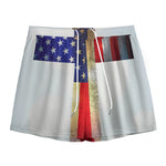 American Christian Cross Flag Print Mesh Shorts