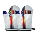 American Christian Cross Flag Print Oven Mitts