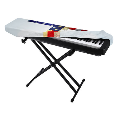 American Christian Cross Flag Print Piano Keyboard Cover
