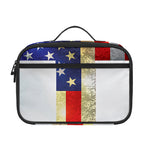 American Christian Cross Flag Print Portable Lunch Bag