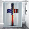 American Christian Cross Flag Print Premium Shower Curtain