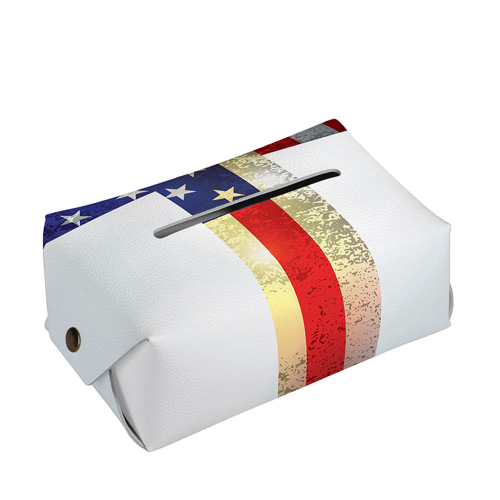 American Christian Cross Flag Print Rectangle Tissue Box Cover