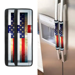 American Christian Cross Flag Print Refrigerator Handle Covers