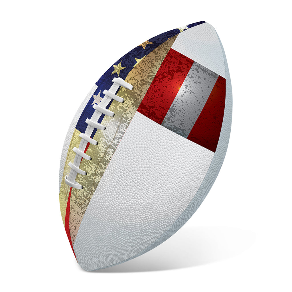 American Christian Cross Flag Print Rugby Ball