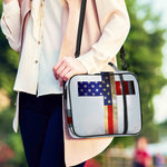American Christian Cross Flag Print Shoulder Strap Bible Bag