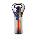 American Christian Cross Flag Print Single Neoprene Wine Tote