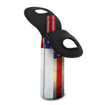 American Christian Cross Flag Print Single Neoprene Wine Tote