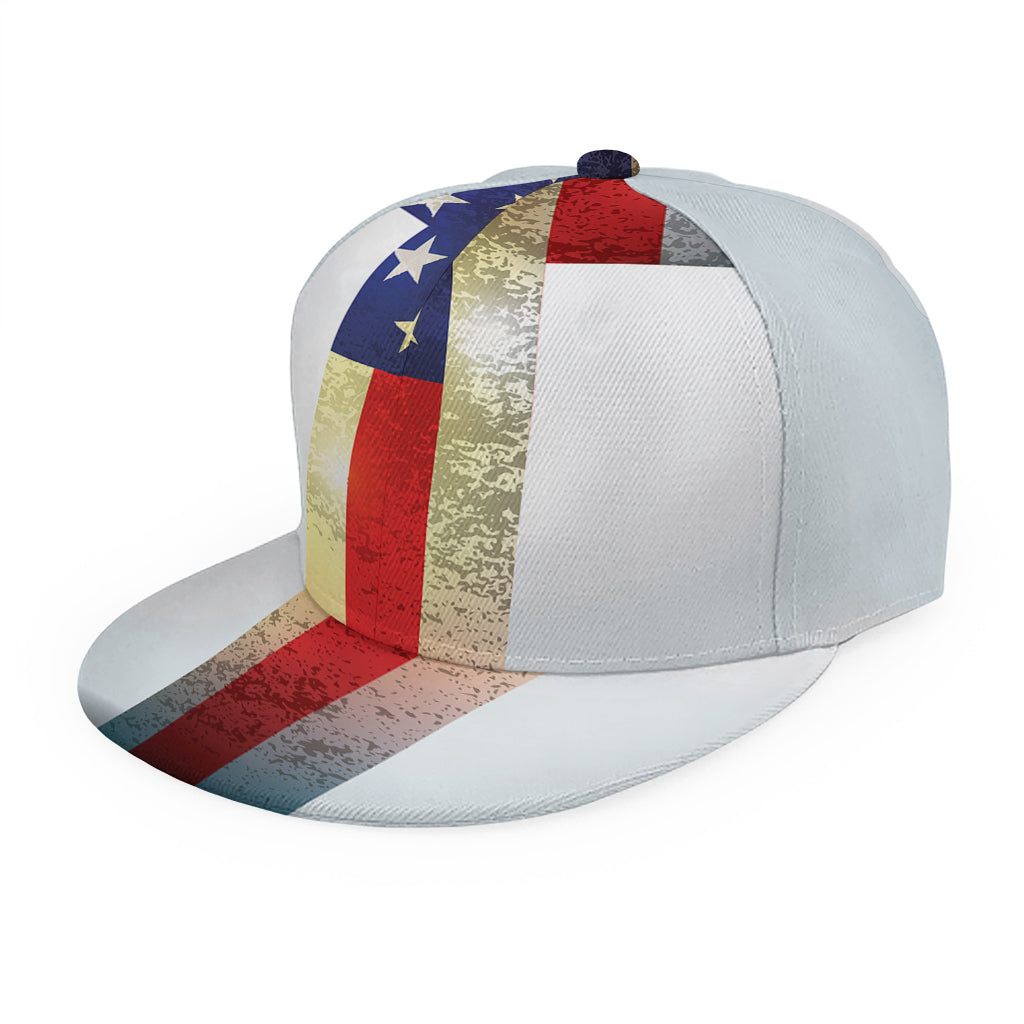 American Christian Cross Flag Print Snapback Cap